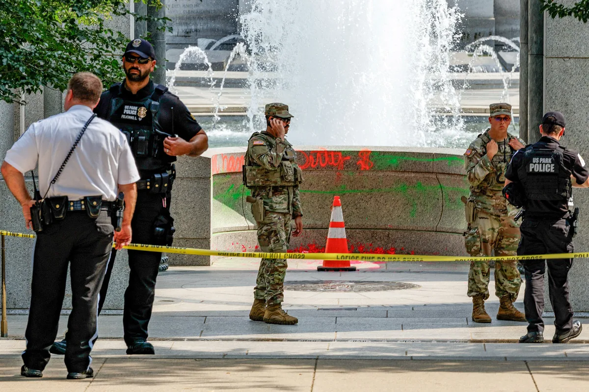 Woman arrested and facing felony charges in World War II Memorial vandalism case, DOJ says