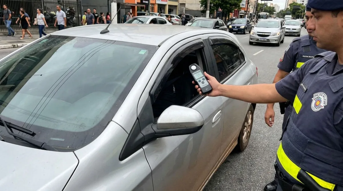 Motorista coloca película mais escura para reduzir o calor e ganhar mais privacidade dentro do carro, mas descobre na blitz que os vidros precisam manter a transparência mínima de 70%