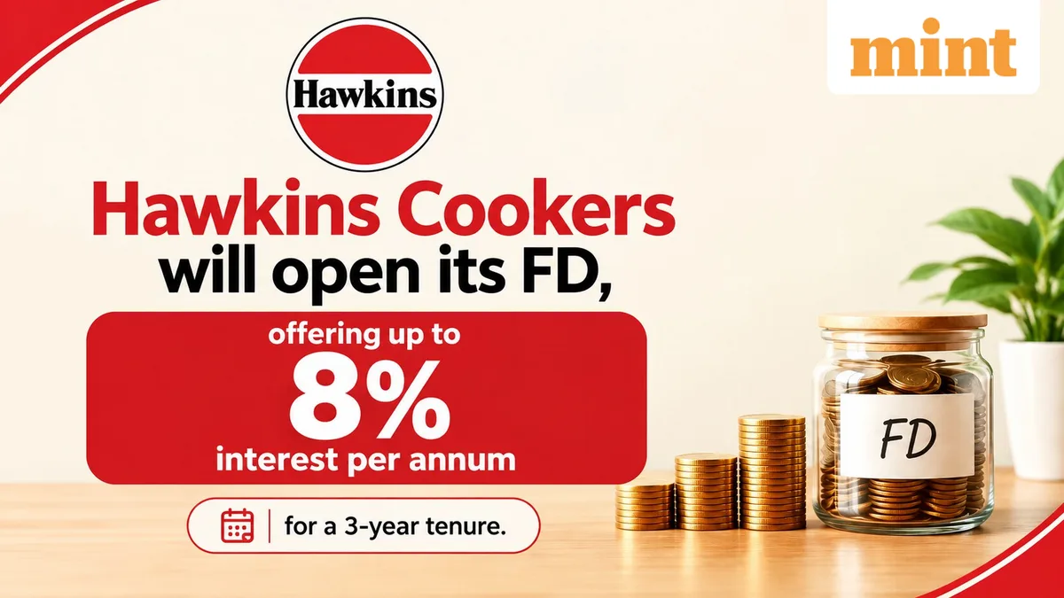 Hawkins Cookers FD opens on September 16; Know interest rates, minimum deposit required and other details