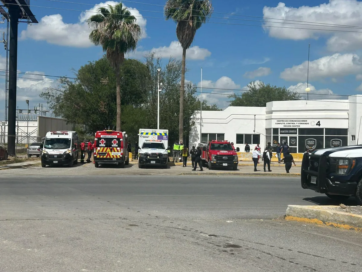 Simulan incendio y atención a lesionados en C4 de Frontera por Día Nacional de Protección Civil