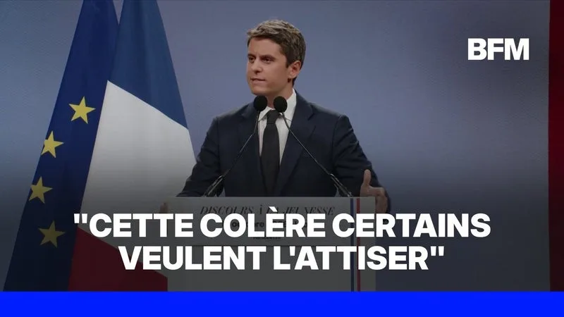 Mobilisation lycéenne: les mots de Gabriel Attal, candidat (Renaissance) à la présidentielle