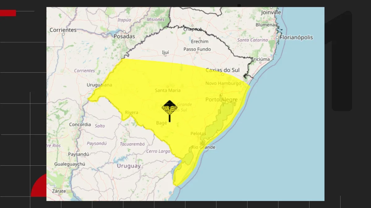 Com chuva e aviso de tempestade, parte do RS tem virada no tempo nesta quinta-feira; veja previsão