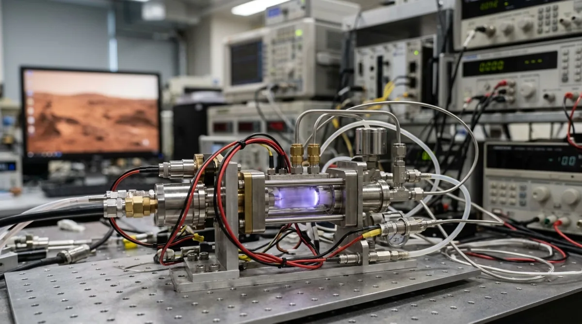 Um reator minúsculo começou a separar o gás que domina Marte: plasma frio pode ajudar futuras missões a produzir oxigênio longe da Terra