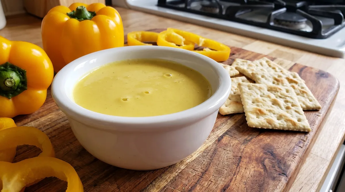 Salsa de pimiento amarillo: una receta llamativa y llena de sabor que puedes usar para dipear o complementar tus entrantes, ensaladas, carnes y pescados