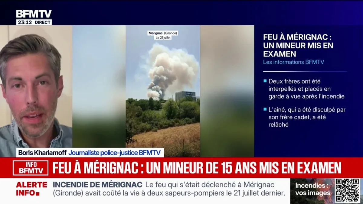 INFO BFMTV. Incendie de Mérignac: un mineur mis en examen après un feu qui a couté la vie à deux pompiers