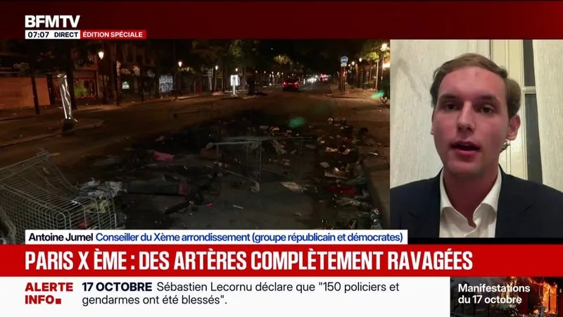 Antoine Jumel, conseiller Modem du Xe arrondissement de Paris, raconte les scènes de chaos autour de la mairie