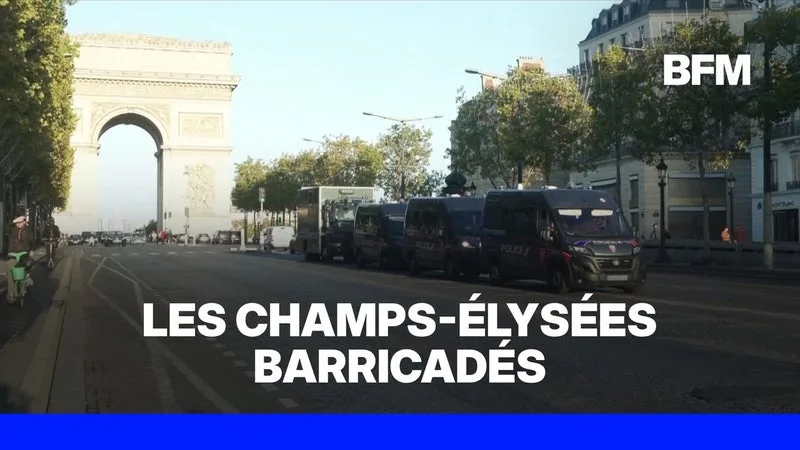 Manifestations du 17 octobre: les Champs-Élysées barricadés malgré l'interdiction de manifester dans le secteur