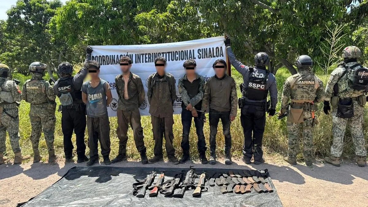 Operativos contra el Cártel de Sinaloa dejan 8 detenidos, armas y explosivos