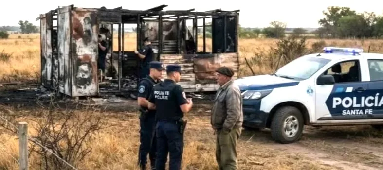 Misterio en Santa Fe: hallaron a dos trabajadores rurales carbonizados en una estancia