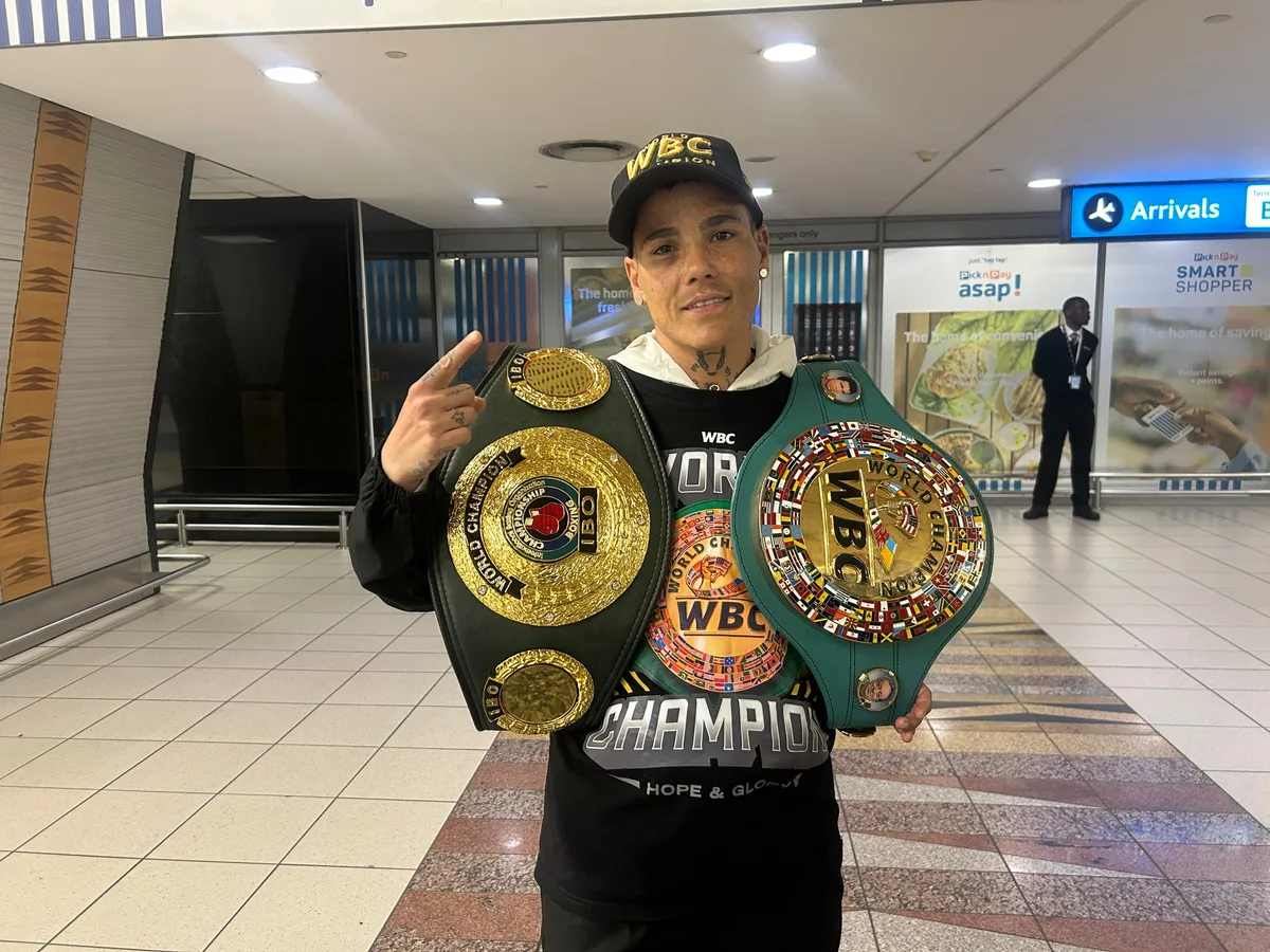 World boxing champ Bernice Ferreira arrives home ‘cruising for a snoozing’