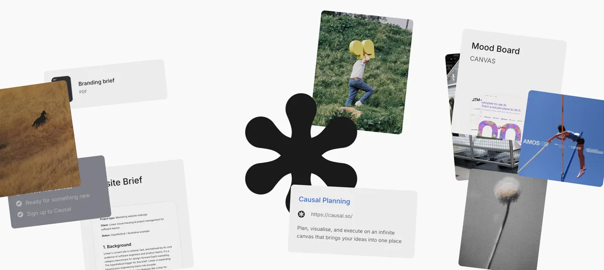 Causal junta notas, imagens, ficheiros e links num “quadro branco” infinito com IA