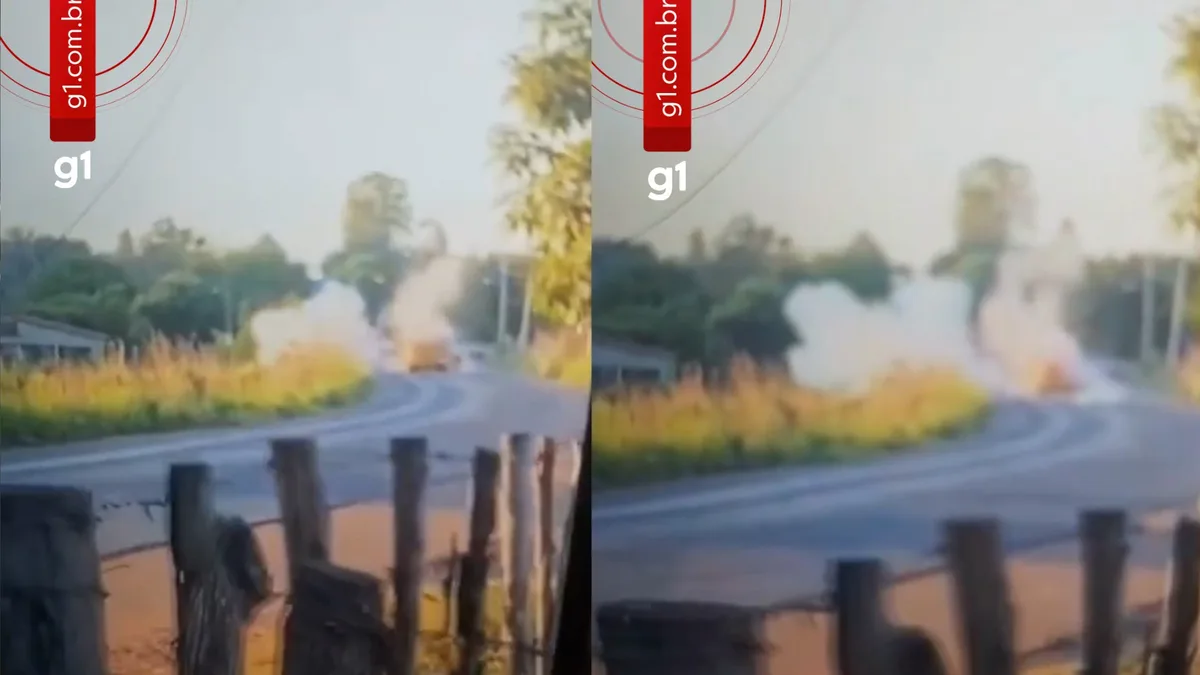 Carro-forte é alvo de explosão próximo ao povoado Santa Rosa, no MA