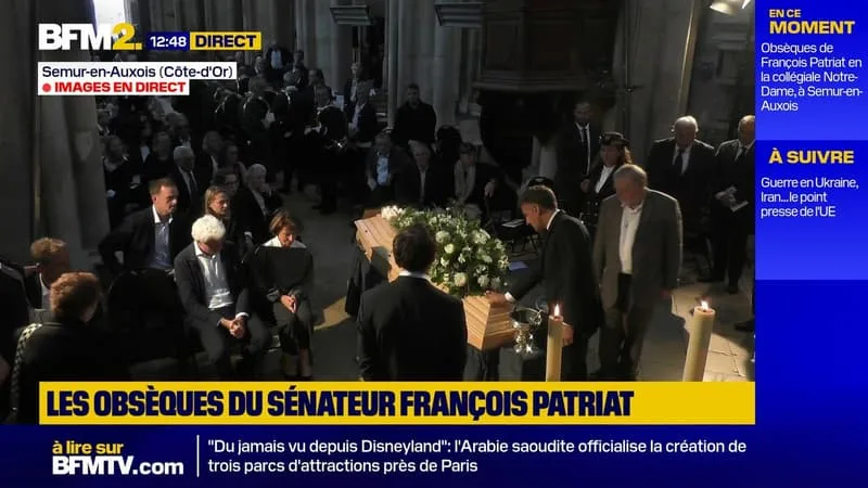 Le dernier hommage d'Emmanuel Macron à François Patriat lors de ses obsèques