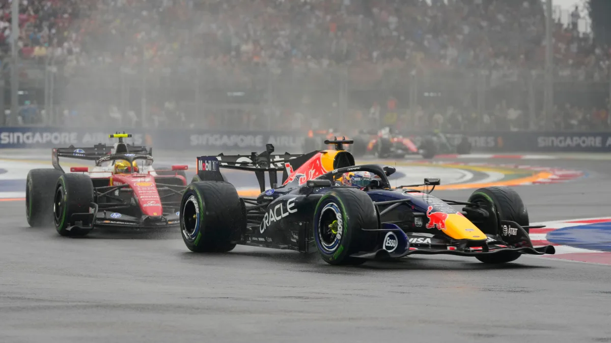 Formel 1 in Singapur: Auch ein Monsunschauer bringt Verstappen nicht aus der Ruhe