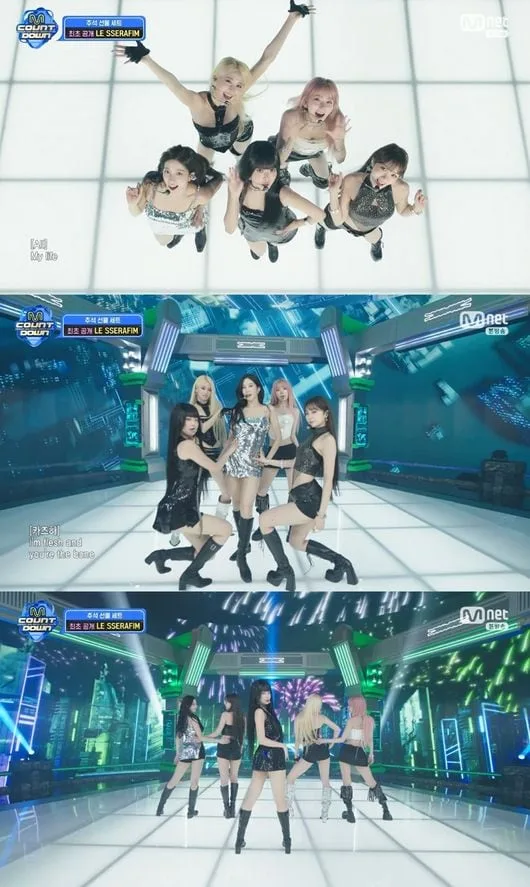 르세라핌, '엠카'서 압도적 세련미…'Made My Night'으로 입증한 완성형 케미