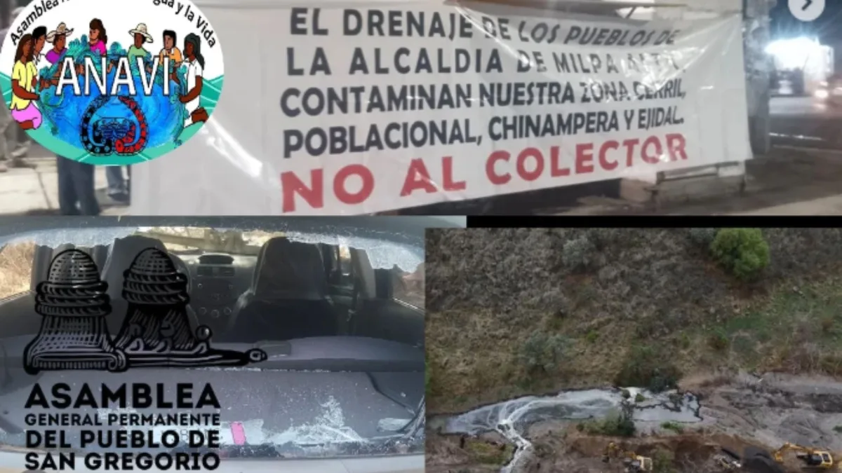 Activistas de Xochimilco denuncian ataque violento tras exhibir amparo contra obra hídrica