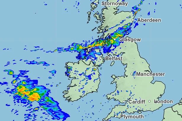 UK weather maps show 11 areas Met Office says will face heavy rain on Tuesday - see full list
