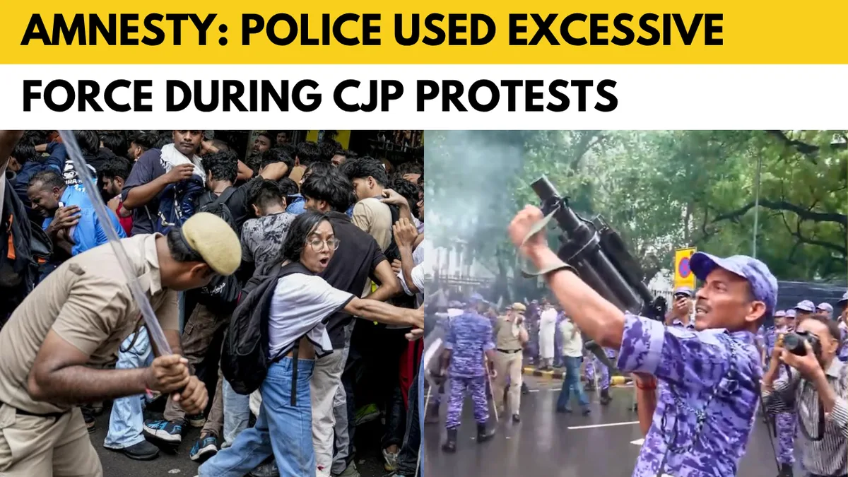 Watch: Delhi NEET-UG protests: Amnesty flags use of pellet guns, electric shock devices