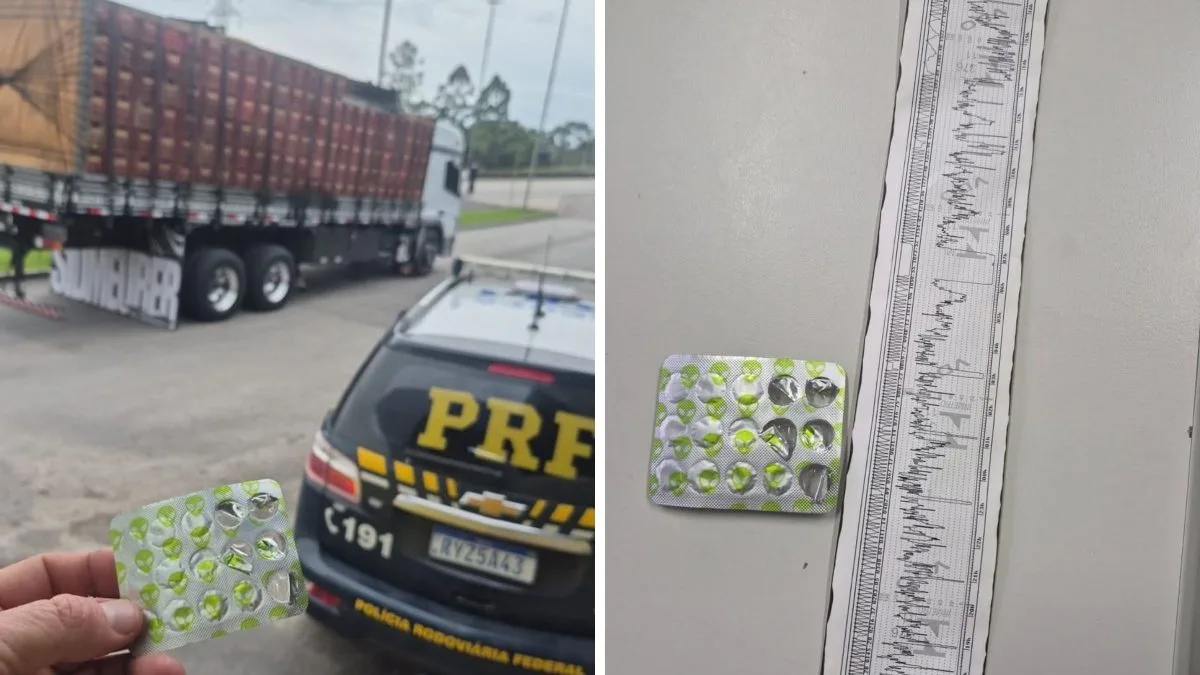 Caminhoneiro é flagrado dirigindo a 150 km/h, com ultrapassagens proibidas; PRF aborda e descobre que motorista estava ao volante há 23 horas consecutivas