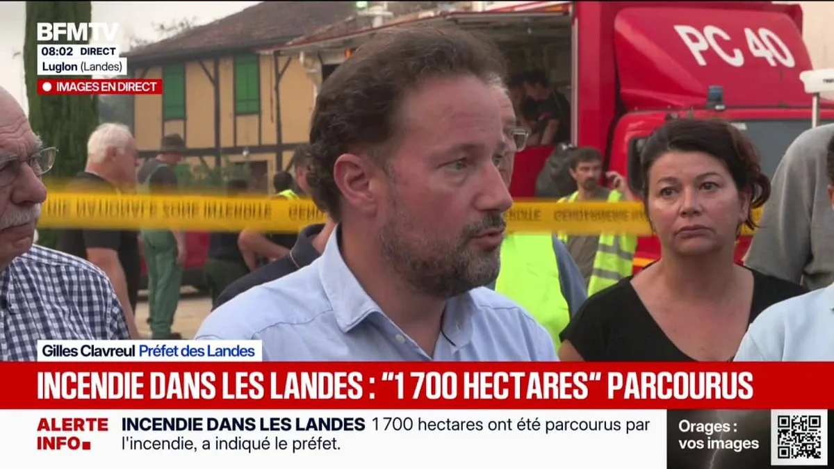 Incendie dans les Landes: le préfet évoque des "conditions plus favorables pour travailler"