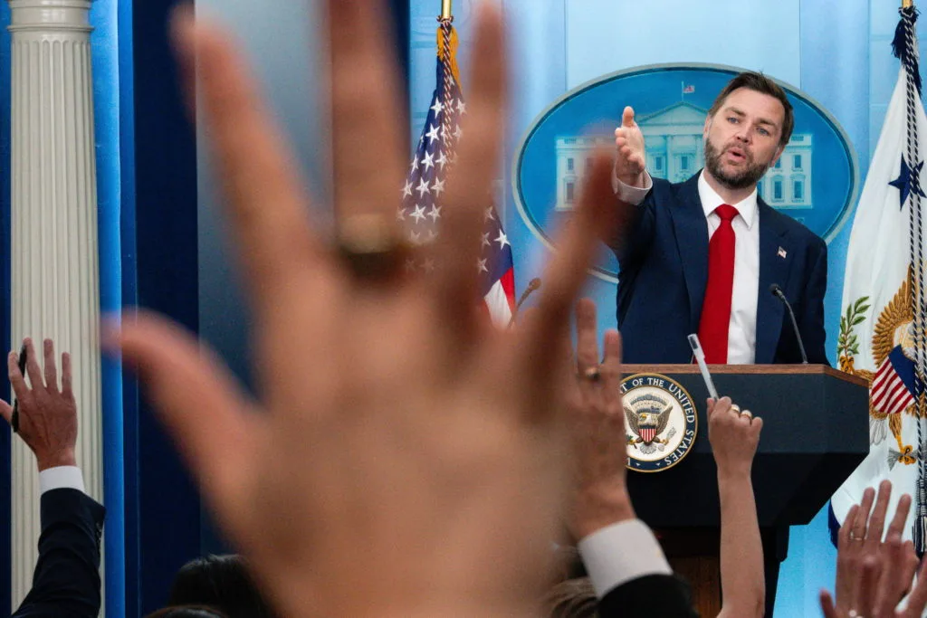 WATCH LIVE: Vance holds White House briefing after Leavitt's departure