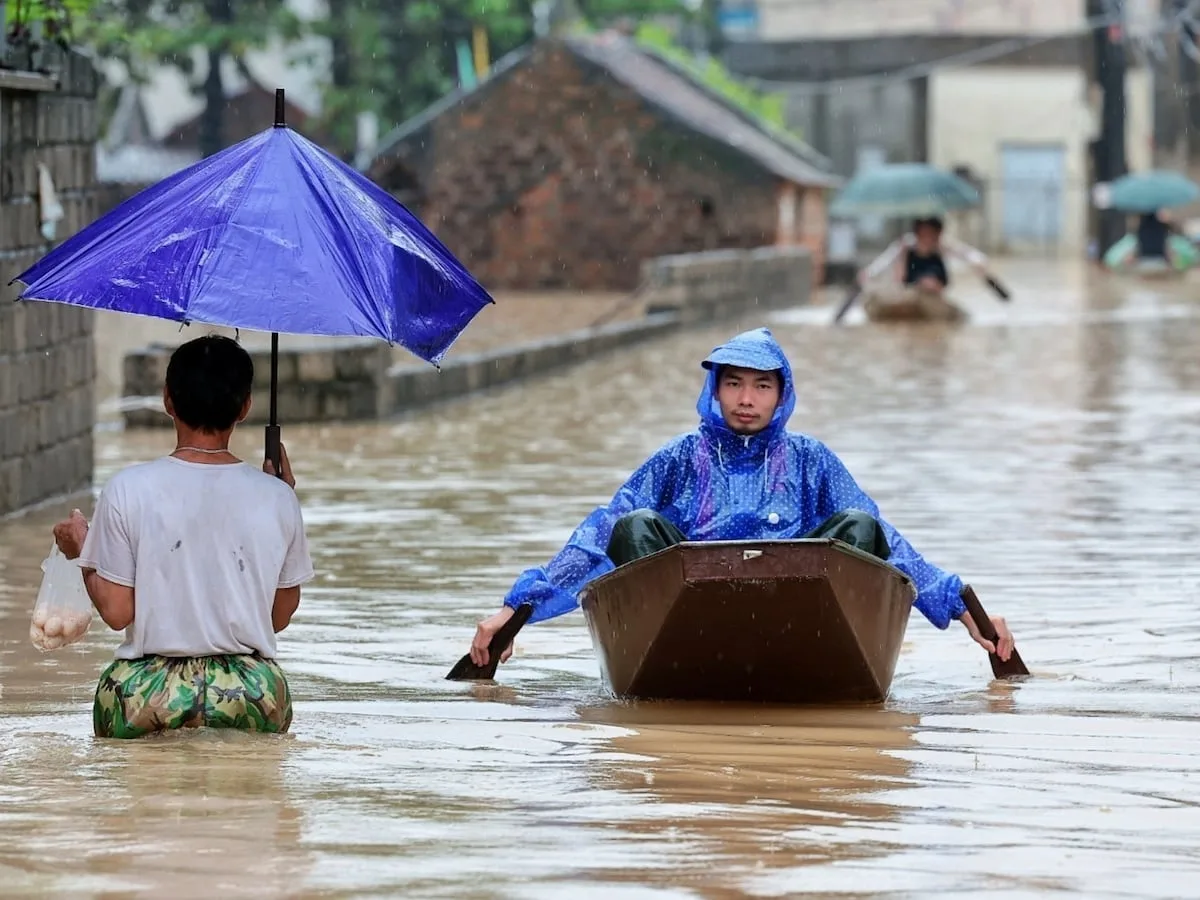 Heavy rain and floods in northern Vietnam submerge homes and disrupt economy
