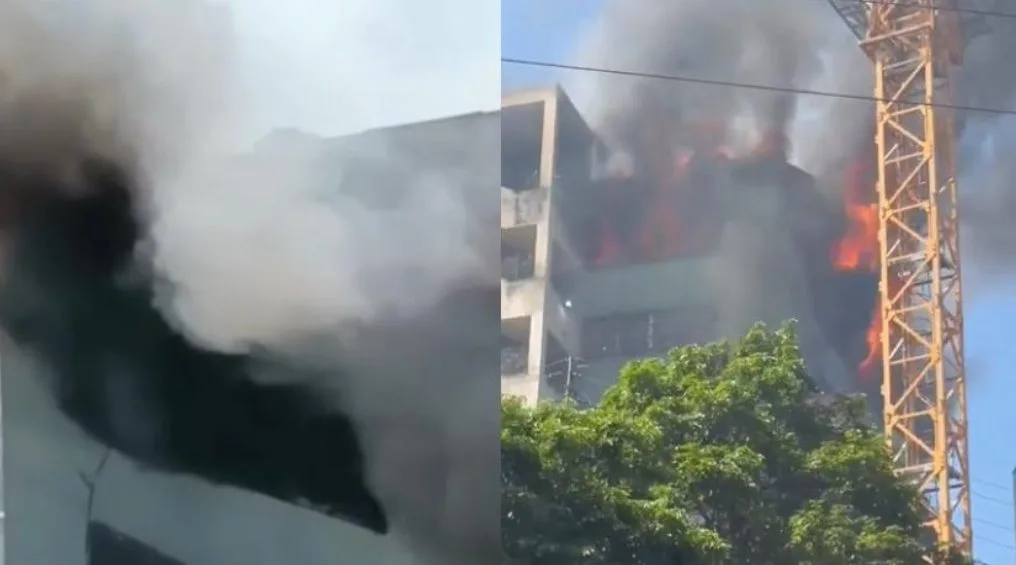 Se registra incendio en un edificio en la zona industrial de Palo Verde este #31Ago