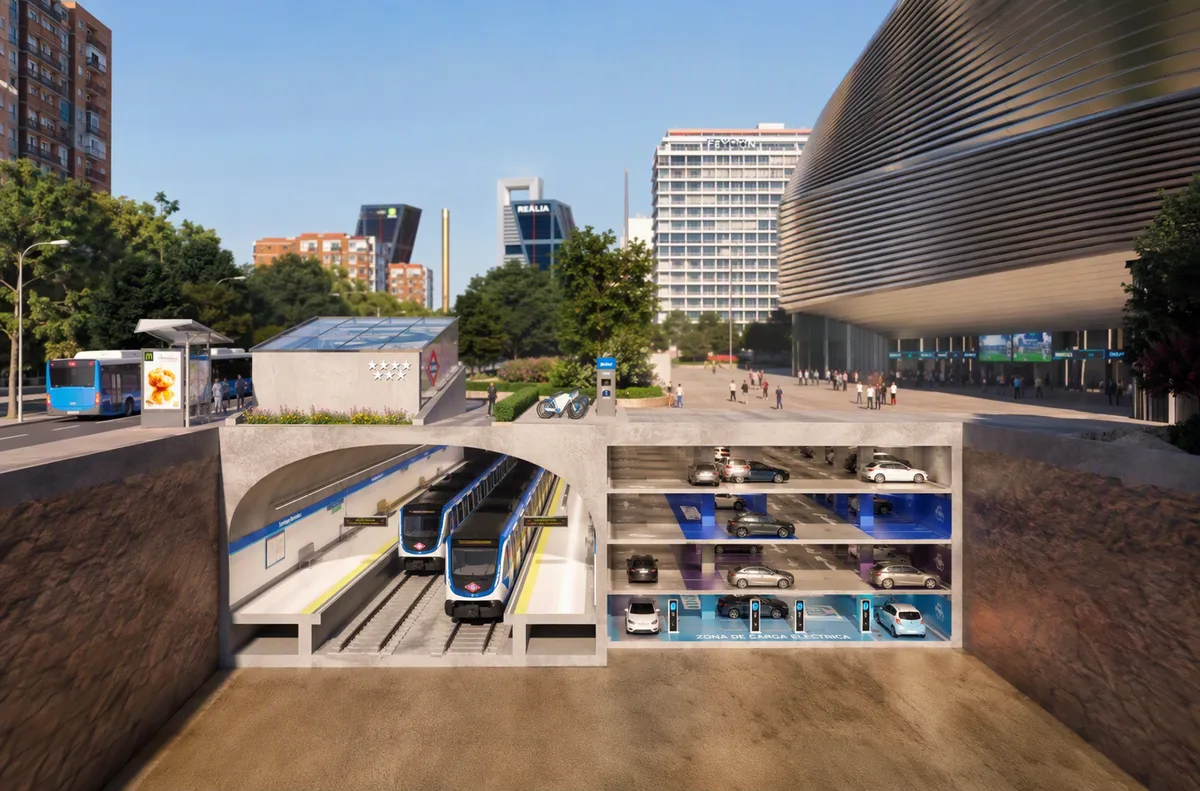 El plan para resetear el parking del Bernabéu: convertirlo en un gran 'hub' de movilidad con 400 plazas para residentes... ya en el próximo mandato