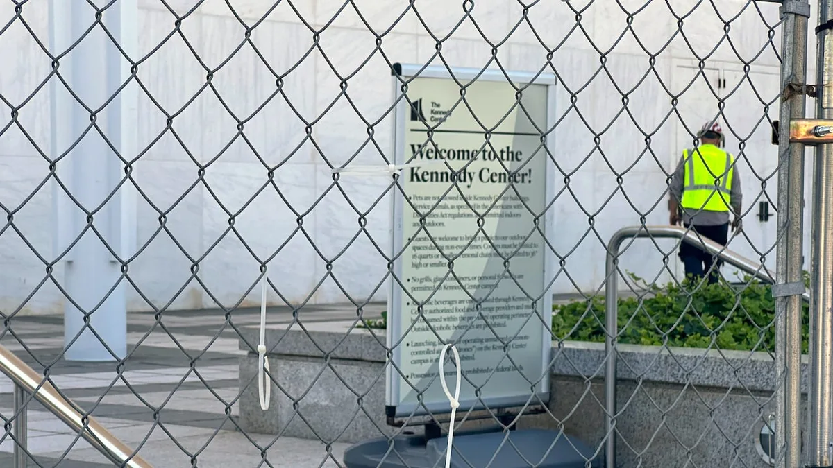 Fencing goes up around Kennedy Center as activists worry it will be demolished