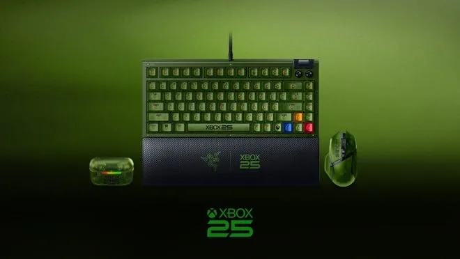 Razer lança coleção de periféricos para celebrar os 25 anos de XBOX
