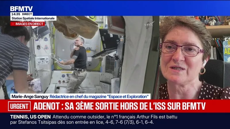 Sophie Adenot: "Les astronautes perdent entre 2 et 4 kilos pendant une sortie extravéhiculaire" souligne Marie-Ange Sanguy, rédactrice en chef du magazine "Espace et Exploration"