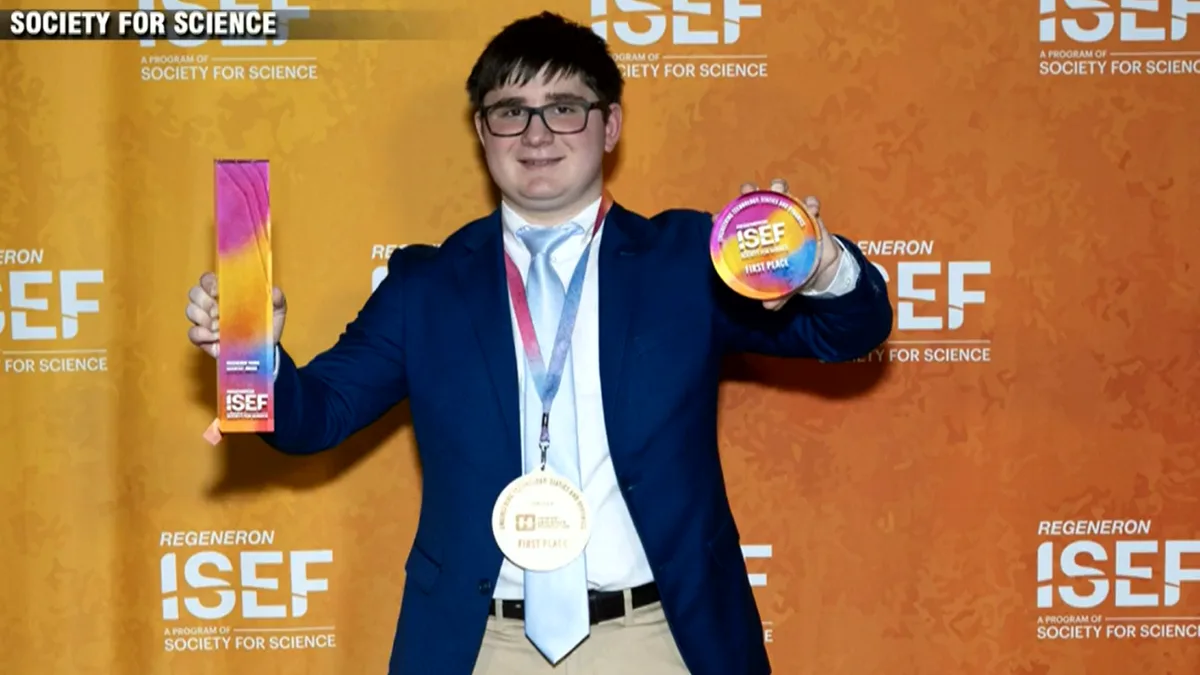 Meet 16-year-old Benjamin Davis, who recycled 3D-printer waste and won a $75,000 award