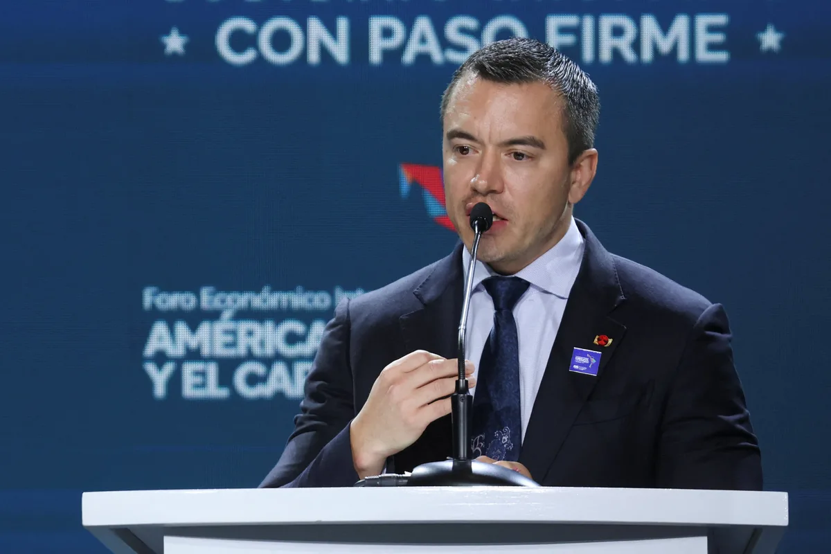 Daniel Noboa aseguró que existe una “clara evidencia” de que los barcos bombardeados ayudaron al narcotráfico