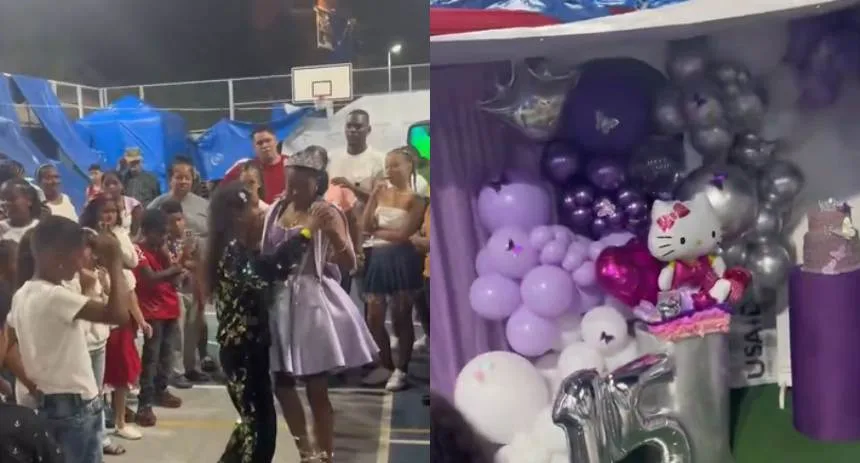 EN VIDEO: Sorprendieron a una niña con fiesta de 15 años en un refugio en La Guaira, esta fue su emotiva petición
