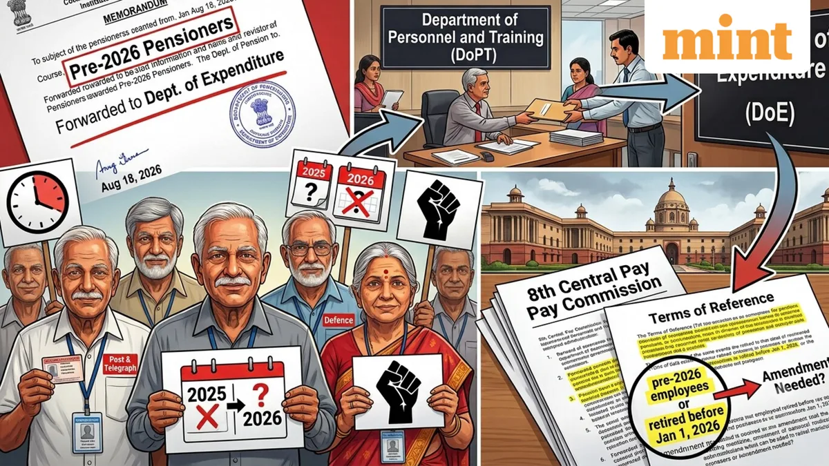 8th Pay Commission: DoPT forwards pre-2026 retirees’ representations to Department of Expenditure; what happens next