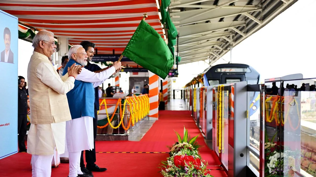 PM Modi, TN CM Vijay inaugurate Metro Rail’s Phase 2 stretch