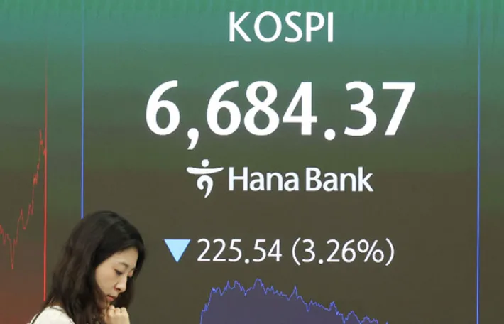 AI수장들 '속도조절론'에 반도체 휘청…코스피 3%대 급락
