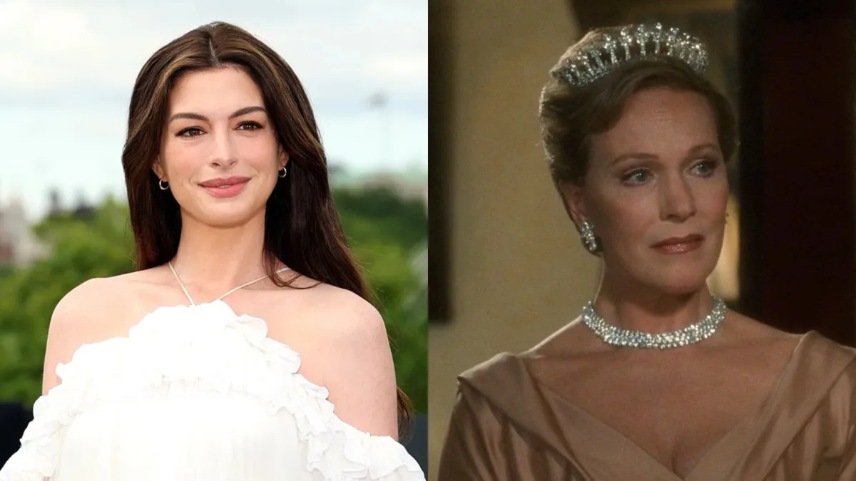 O Diário da Princesa 3: Anne Hathaway reage à decisão de Julie Andrews de não retornar para a sequência (Foto: Getty; Divulgação/ Disney)