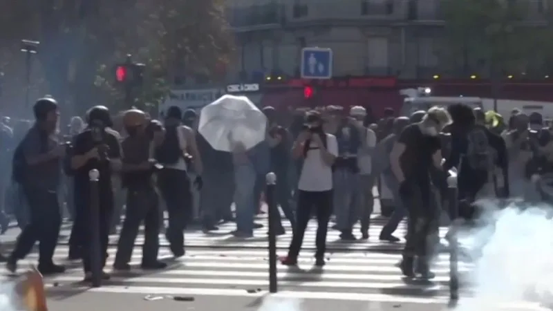 Student protests in France turn violent