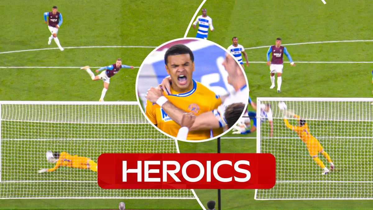INCREDIBLE! QPR's Charles saves stoppage-time Bowen pen AND rebound!