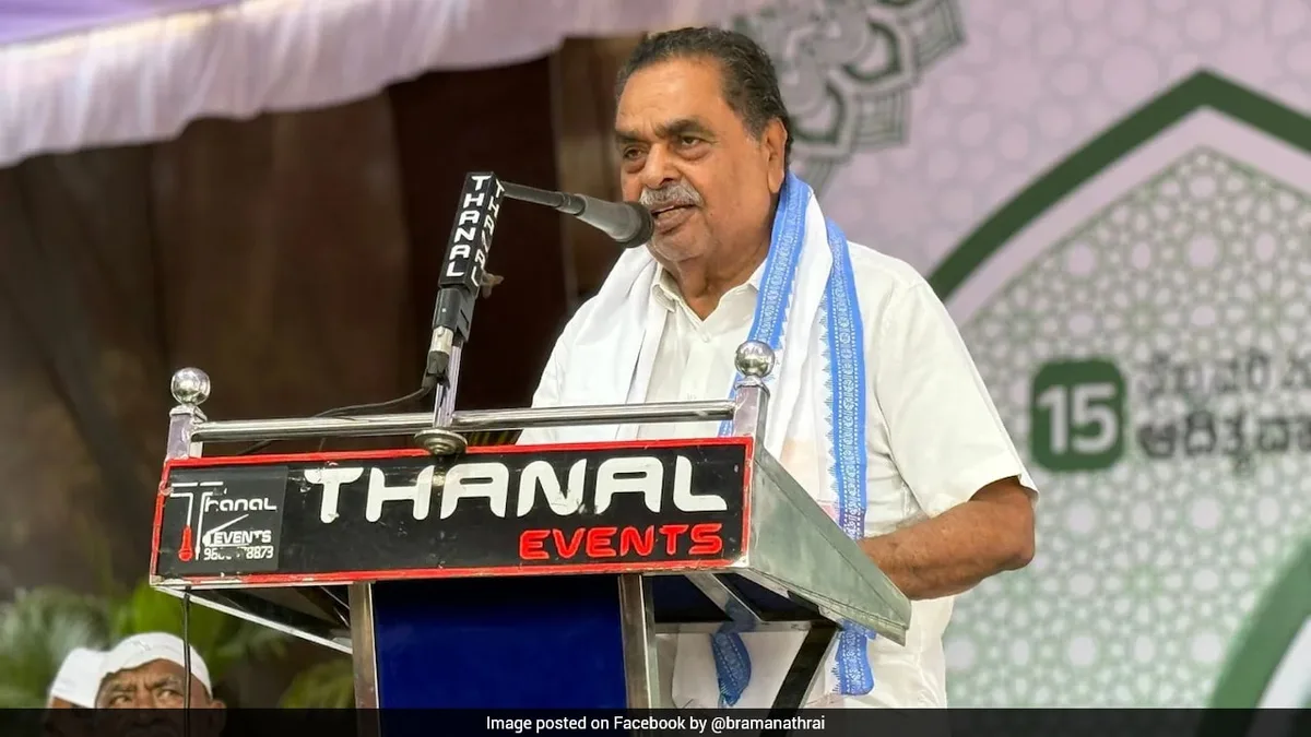 Karnataka Ex-Minister Ramanath Rai Injured After Bus Rams His SUV In Udupi