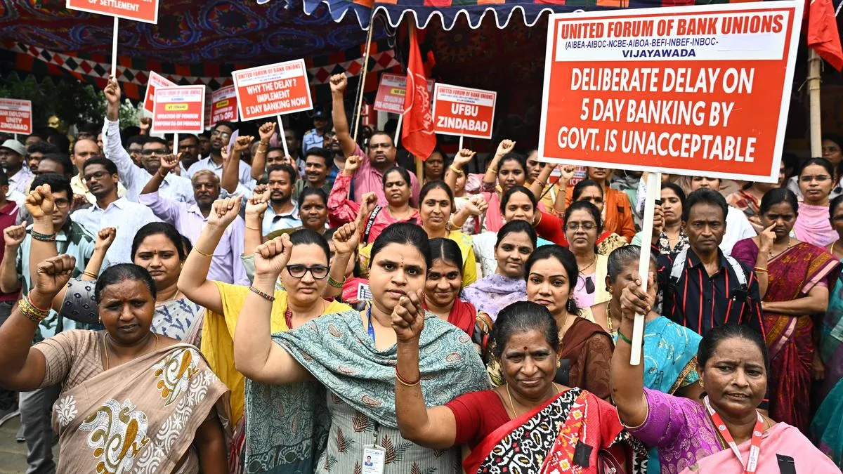 Bank employees observe all-India strike over long-pending demands