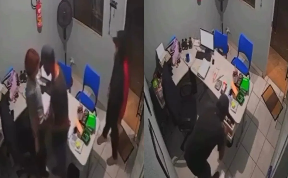 Assalto à revenda de gás: dupla armada apavora funcionária e “faz a limpa” no escritório em Londrina; vídeo