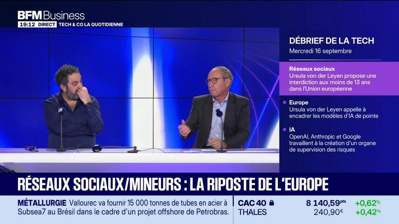 Réseaux sociaux/mineurs : la riposte de l'Europe - 16/09