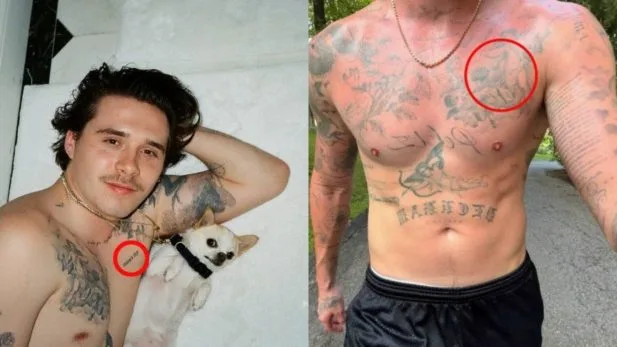 Brooklyn Beckham toma atitude e cobre tatuagem em homenagem à mãe, Victoria; veja fotos (Foto: Getty)