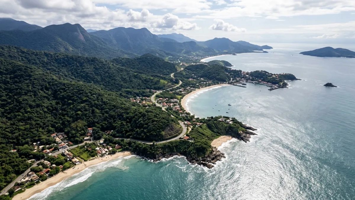 Cidade do litoral paulista estende 46 praias entre quase 100 km de costa e alterna vilas tranquilas, mar cristalino e alguns dos balneários mais famosos de São Paulo
