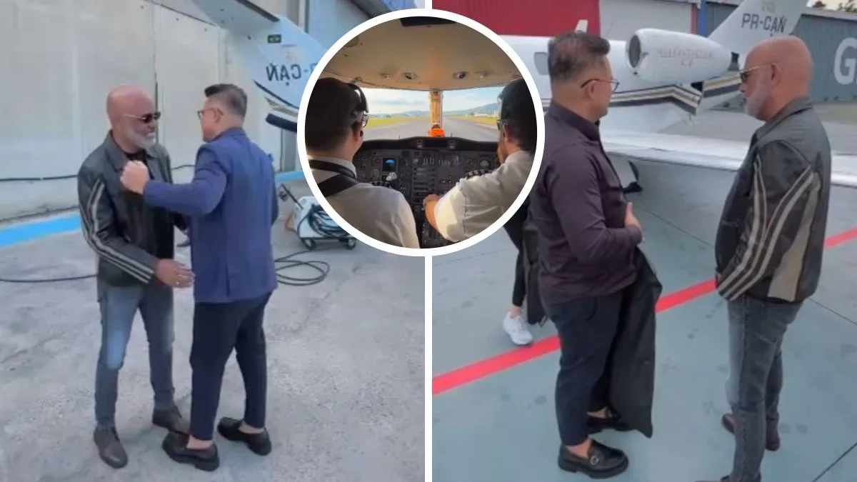 Vídeo mostra Rick entrando em jatinho horas antes de embarcar em helicóptero que desapareceu em SC