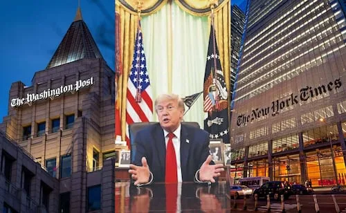 Crece protestas de medios contra Trump; New York Times y Washington Post se unen al boicot