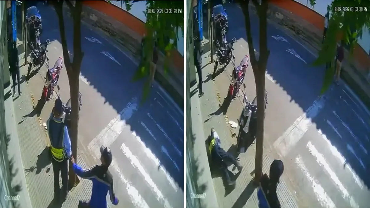Sujeto golpeó ‘por la espalda’ a un agente de tránsito que iba a multarlo en Norte de Santander: el ataque quedó en video
