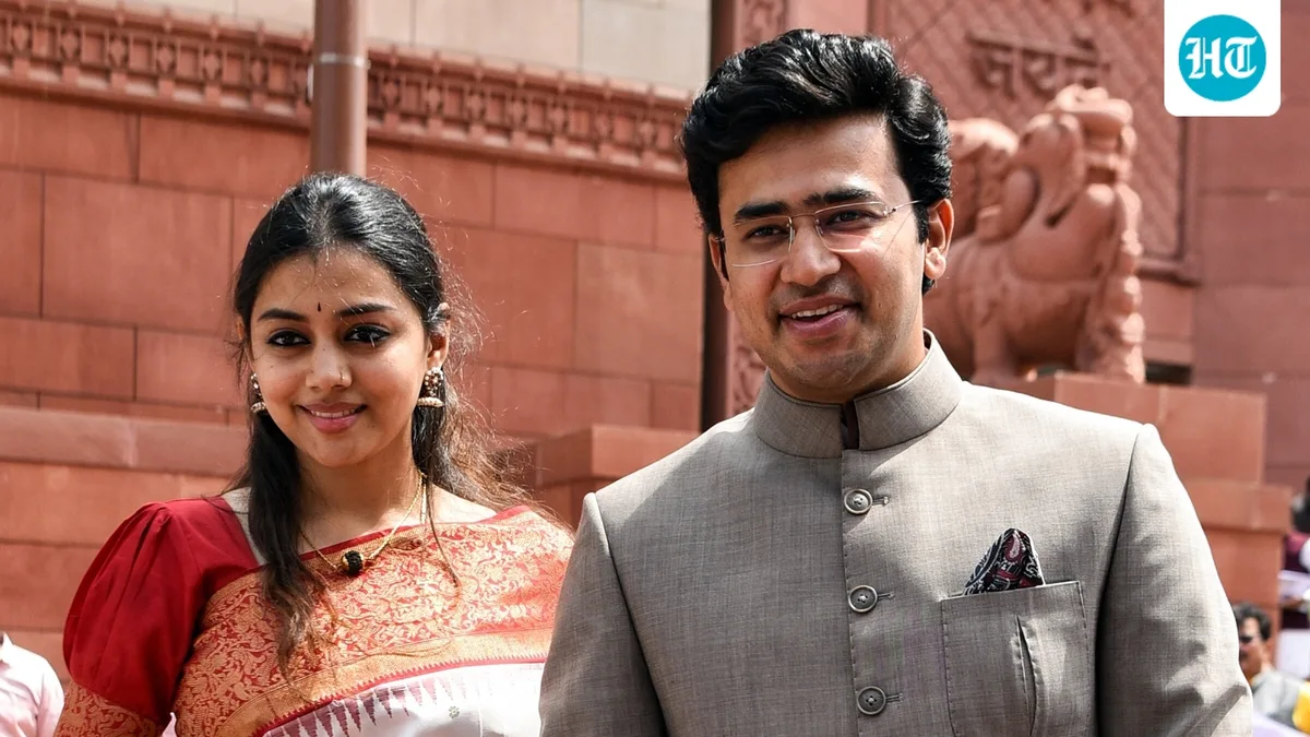 Tejasvi Surya’s wife recounts ‘traumatic’ train ride, says 40 men talked loudly for 5 hours